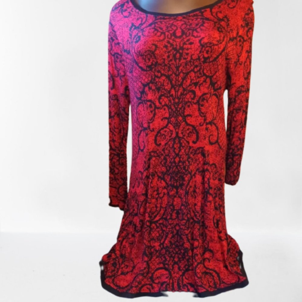 Red/Black Tunic Sweater/Dress | Size: XL